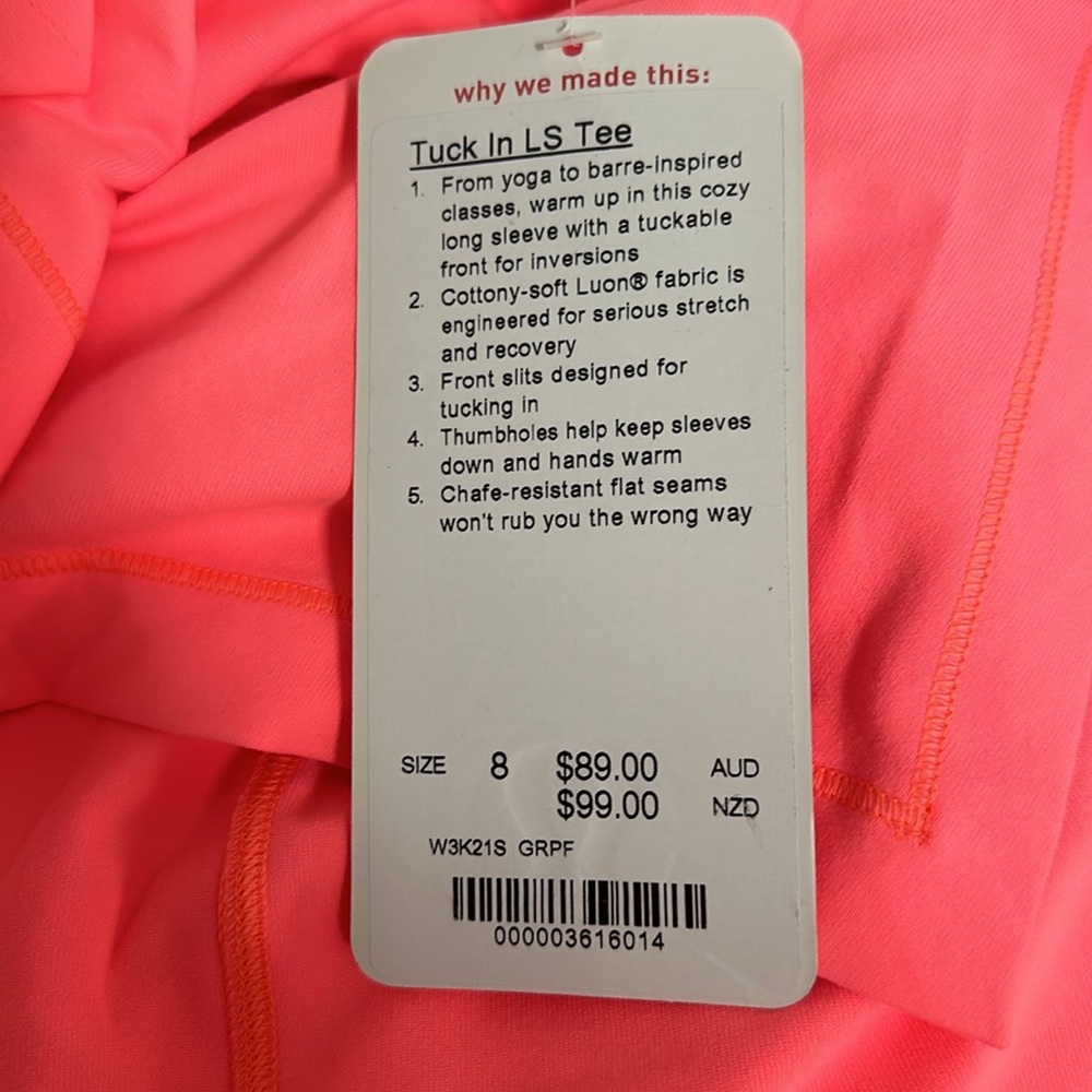 Tuck-in LS Tee Women's Shirt Size 8 - Picture 13 of 14